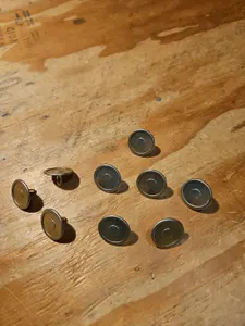 Lot Of 9 Aircraft Fuel Cell Buttons Piper?